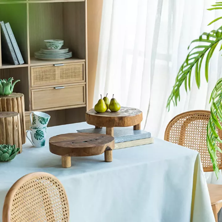 Artekko Woody Riser Διακοσμητικά Πλατό από Ξύλο Teak σε Φυσική Απόχρωση (30x30x10)cm 2pcs