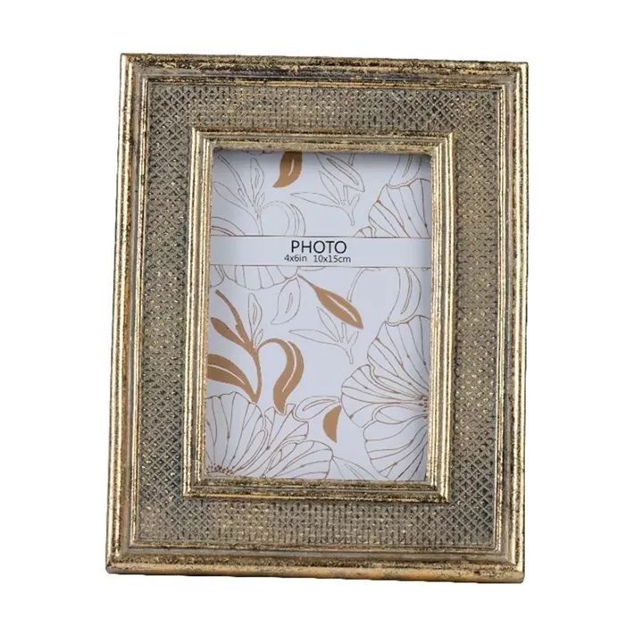 Artekko Frame Χρυσή Κορνίζα Ρητίνης για Φωτογραφία 4'Χ6' (16.5x21.5x2)cm