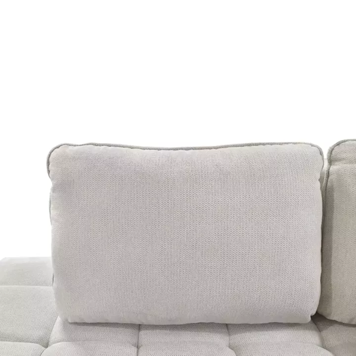 Right corner sofa Belanza pakoworld beige fabric 265x213x90cm