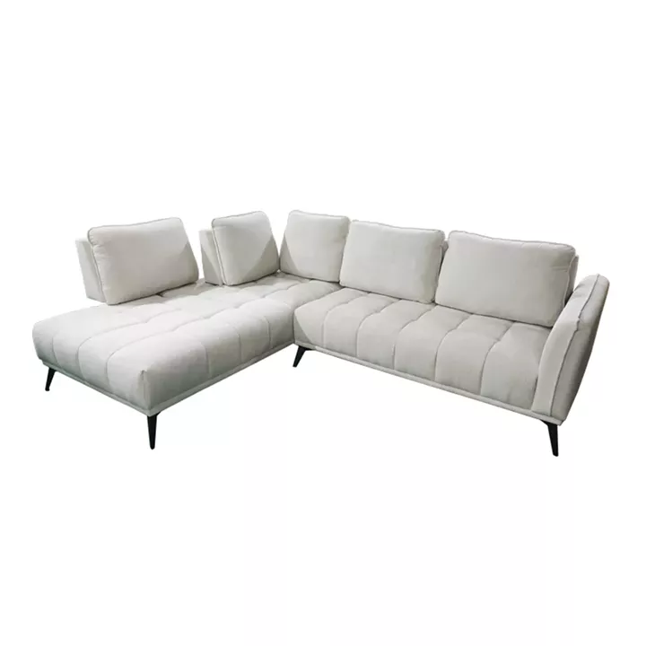 Right corner sofa Belanza pakoworld beige fabric 265x213x90cm