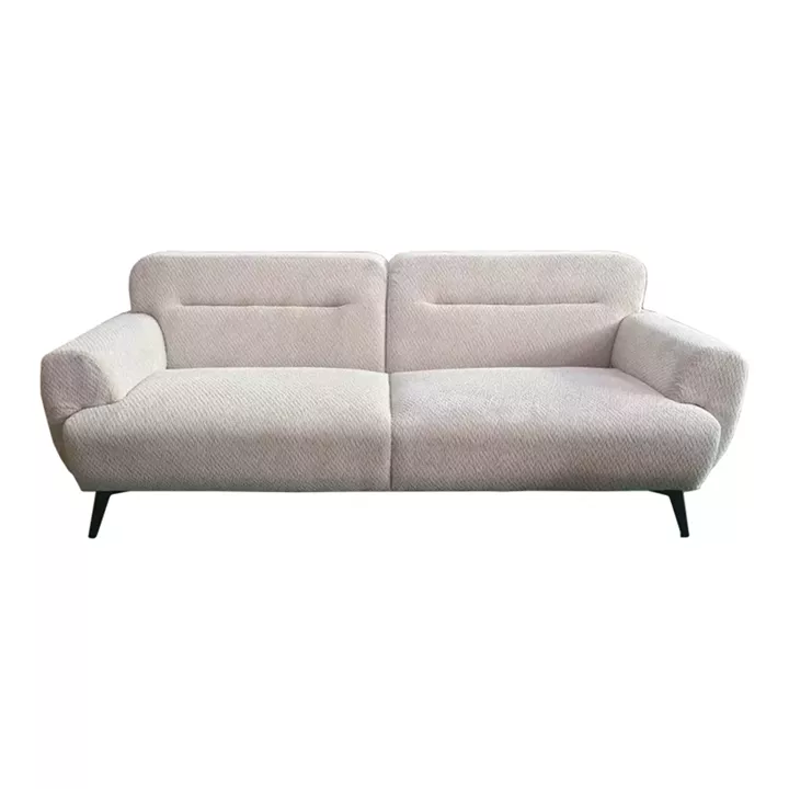 3-seater sofa Anbola pakoworld ecru fabric 213x87x80cm