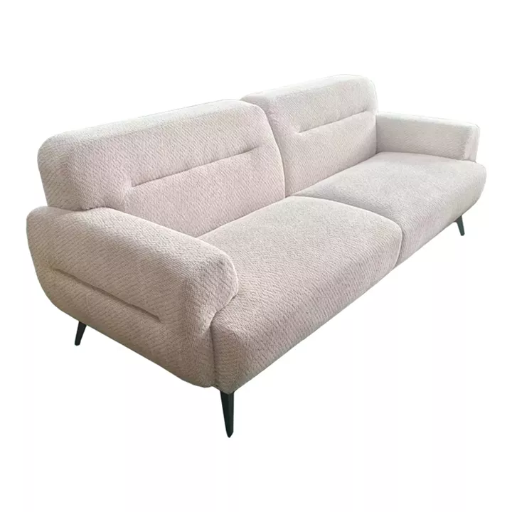 3-seater sofa Anbola pakoworld ecru fabric 213x87x80cm