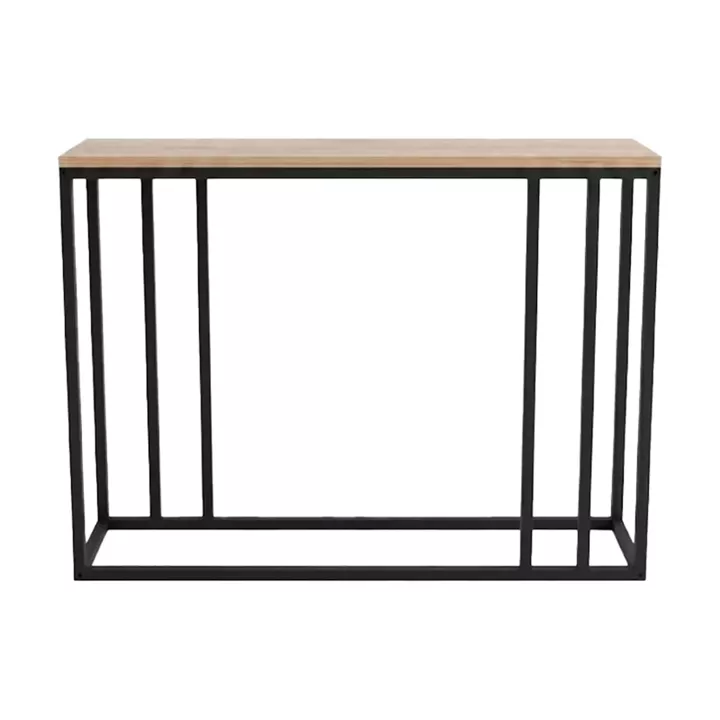 Κονσόλα Cansbia pakoworld oak με μαύρο μέταλλο 100x25x75εκ