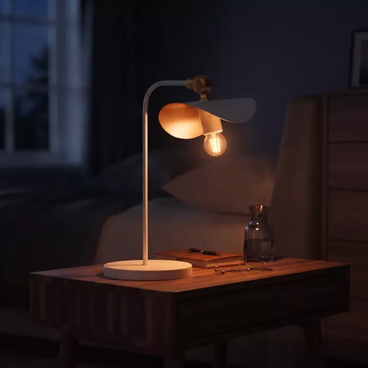 Table lamp Curve pakoworld E27 white gold metal 30x30x25cm