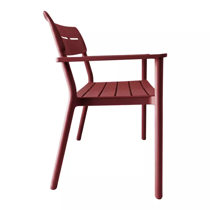 Two-seater bench Cadrin pakoworld burgundy red PP 117x60x83cm