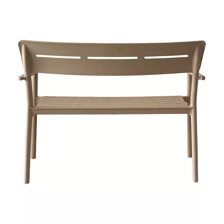 Two-seater bench Cadrin pakoworld cappuccino PP 117x60x83cm