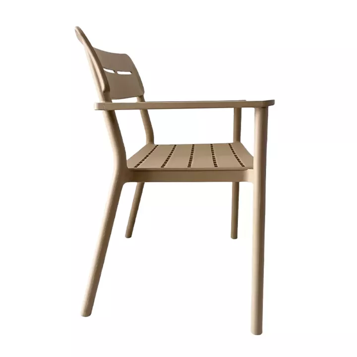 Two-seater bench Cadrin pakoworld cappuccino PP 117x60x83cm