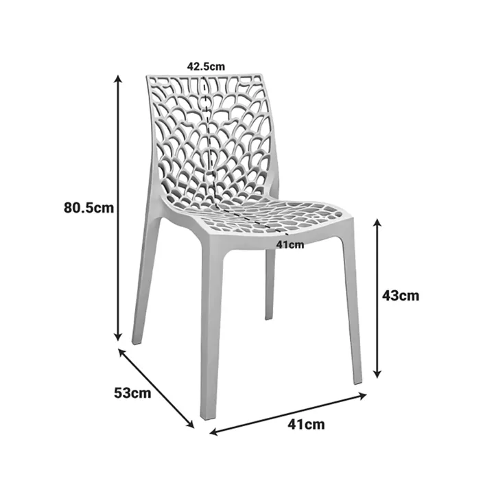 Chair Hush pakoworld stacakble mint PP 41x53x80.5cm