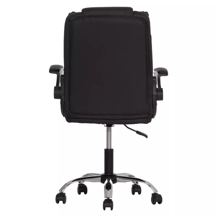 ΚΑΡΕΚΛΑ ΓΡΑΦΕΙΟΥ CANAN HM1201.11 ΜΑΥΡΟ PVC-ΒΑΣΗ ΧΡΩΜΙΟΥ 63x62x93-101Υεκ