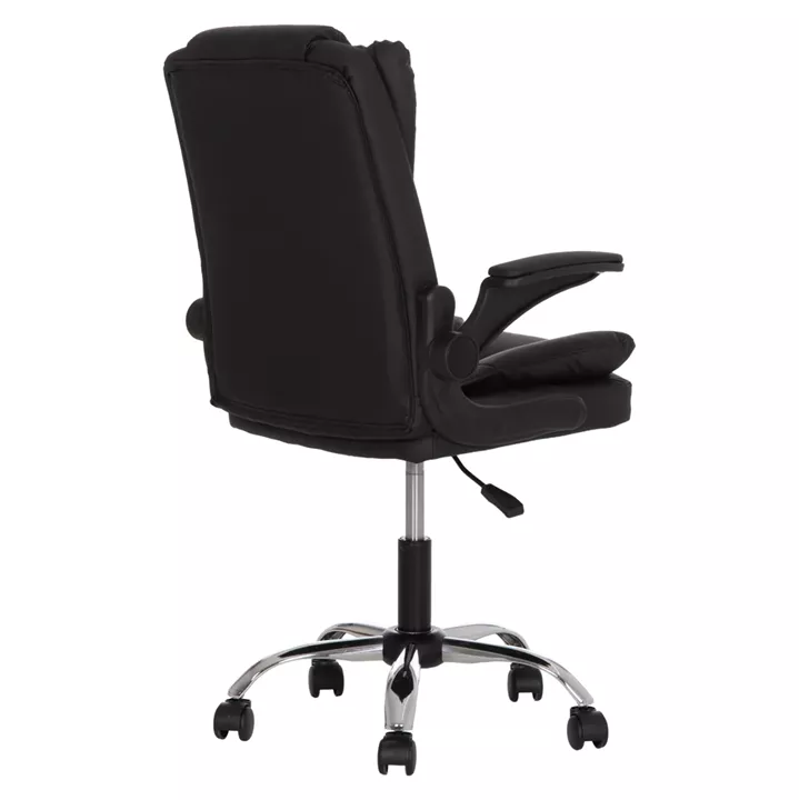 ΚΑΡΕΚΛΑ ΓΡΑΦΕΙΟΥ CANAN HM1201.11 ΜΑΥΡΟ PVC-ΒΑΣΗ ΧΡΩΜΙΟΥ 63x62x93-101Υεκ