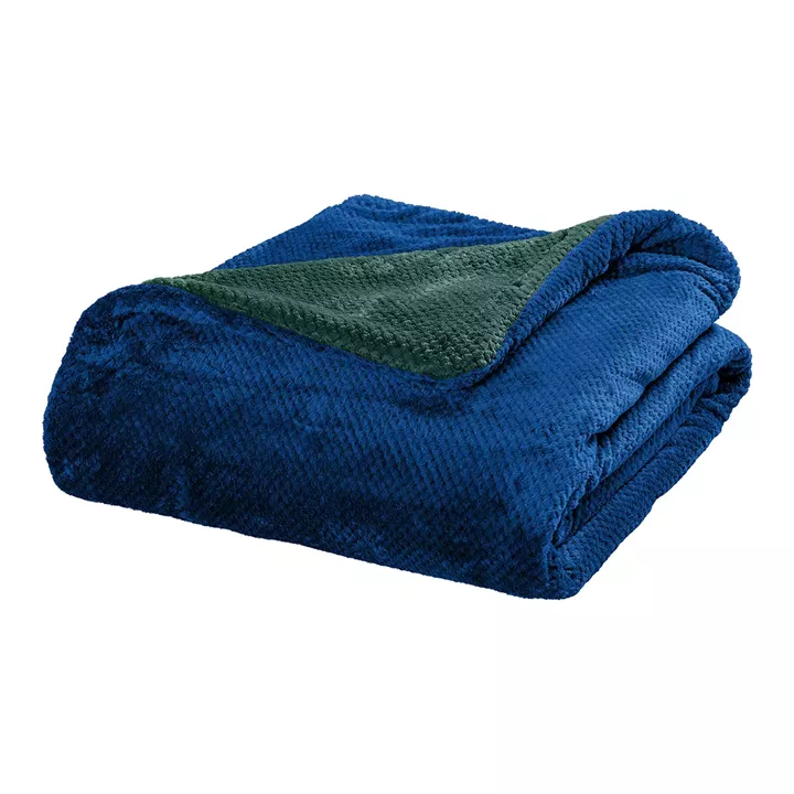 Beauty Home Κουβέρτα υπέρδιπλη διπλής όψεως Art 11601 Jacquard fleece 700gsm Fiesta Plus 220x240 Μπλε,Πράσινο
