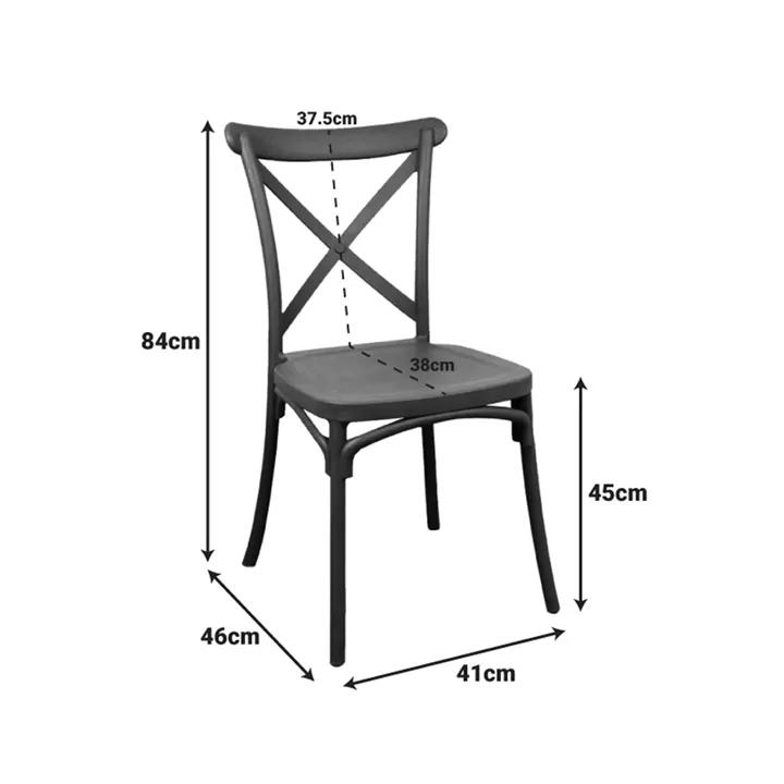 Chair Crossie pakoworld stackable burgundy red PP 41x46x84εκ