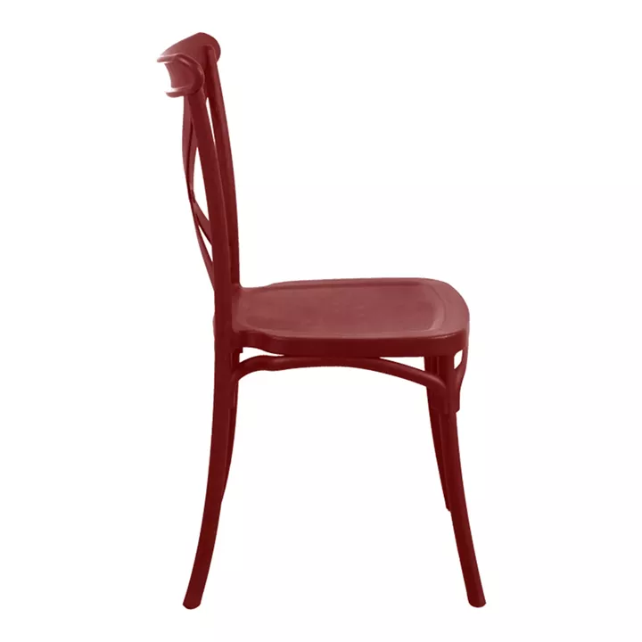 Chair Crossie pakoworld stackable burgundy red PP 41x46x84εκ