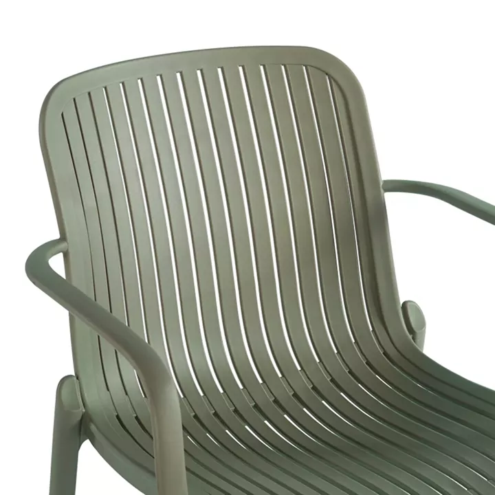 Teragi stackable armchair pakoworld pp with UV protection olive green 59x57x82cm