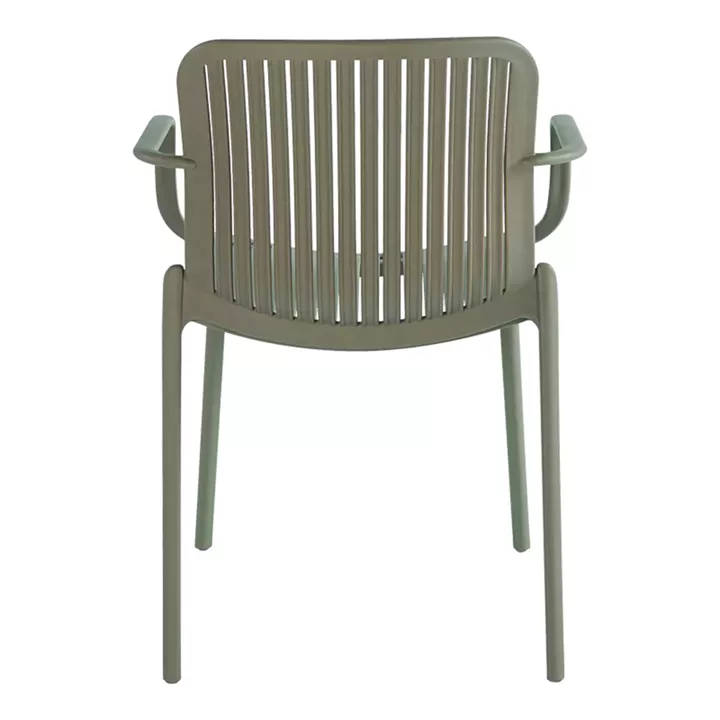 Teragi stackable armchair pakoworld pp with UV protection olive green 59x57x82cm