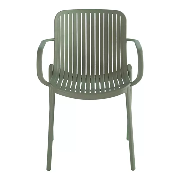 Teragi stackable armchair pakoworld pp with UV protection olive green 59x57x82cm