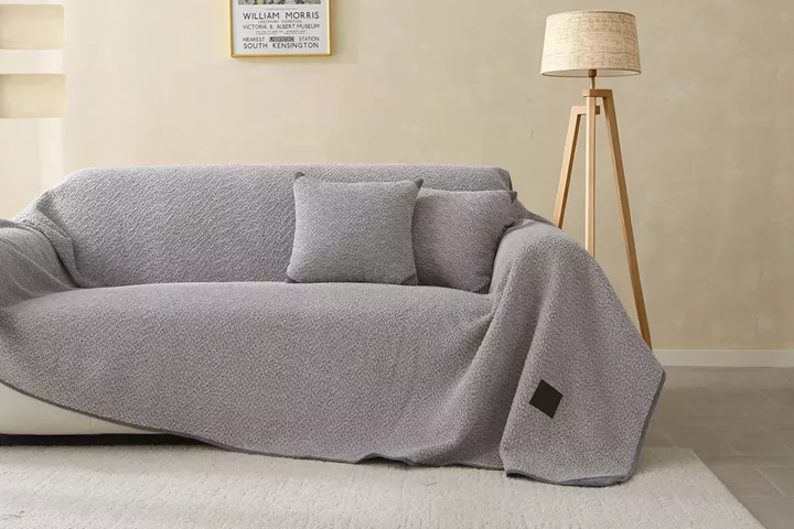 Beauty Home Ριχτάρι Τετραθέσιο Lamb Plus Art 8831 175x350 Γκρι