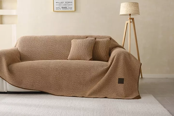 Beauty Home Ριχτάρι Τετραθέσιο Lamb Plus Art 8832 175x350 Άμμου