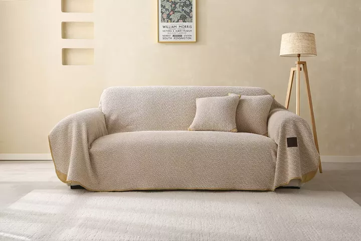 Beauty Home Ριχτάρι Τετραθέσιο Lamb Plus Art 8833 175x350 Μπεζ