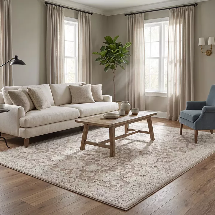 Beauty Home Χαλί Mirage Art 9848 133x190 Κρεμ,Μόκα