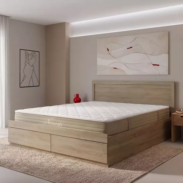 Bed with mattress and drawer Olympus Nemesis pakoworld sonoma 160x200cm