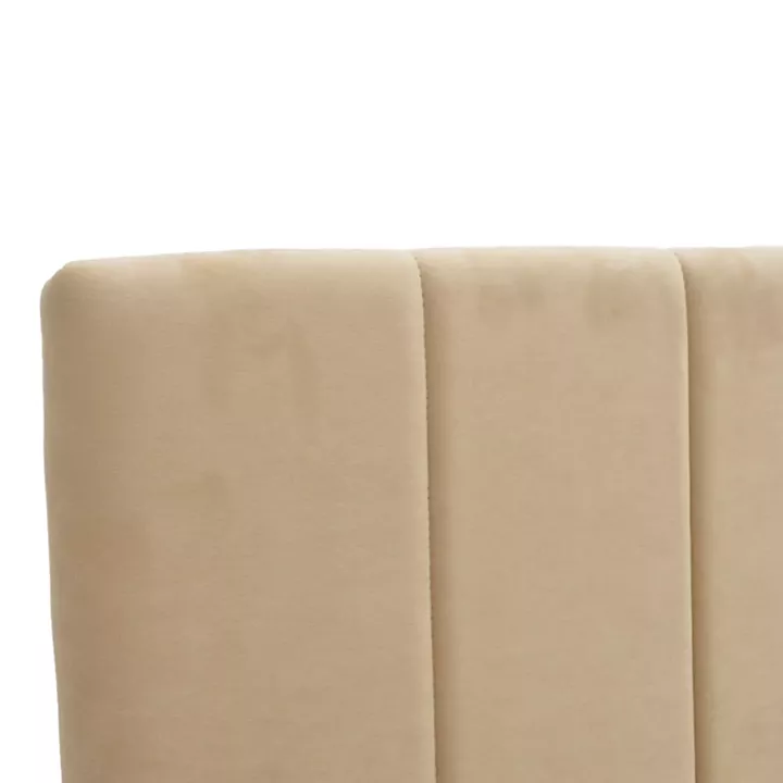 Single bed Doulia pakoworld beige velvet 100x200cm
