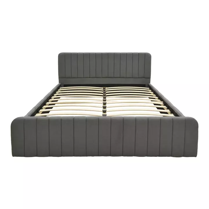Double bed Myrelia pakoworld anthracite fabric 160x200cm