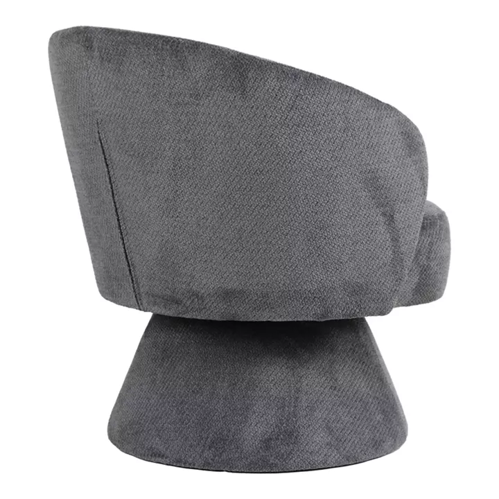 Cioura pakoworld swivel armchair anthracite fabric 70x68x75cm