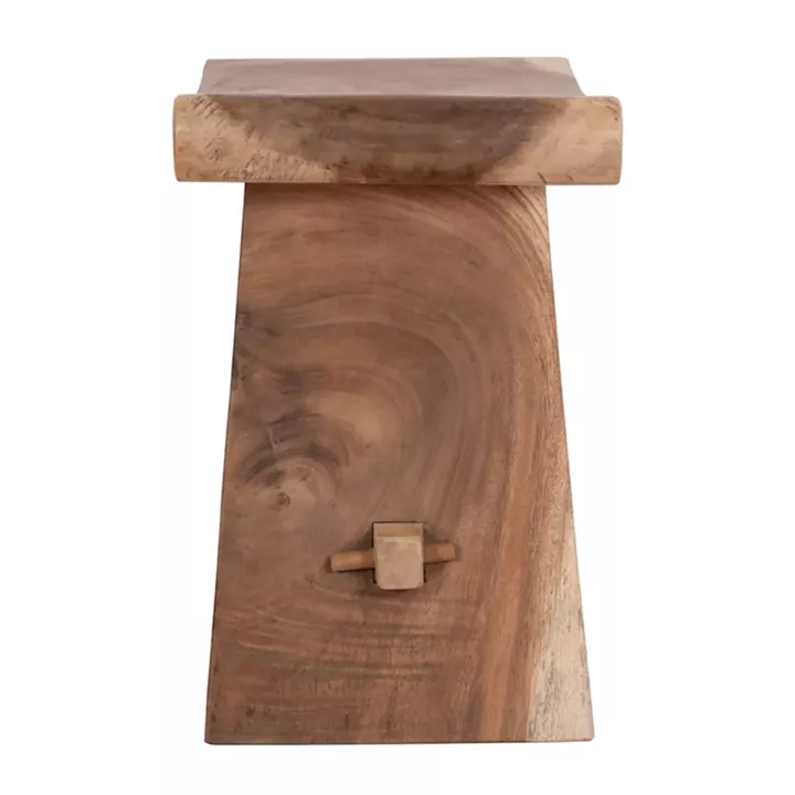 Saddle stool pakoworld suar wood in natural shade 50x30x50cm