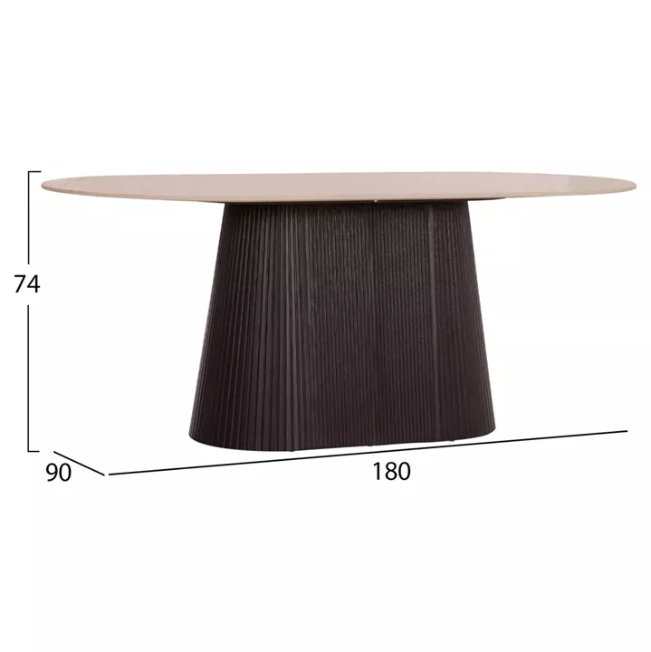 DINING SET 5PCS CATER HM12118.01 OVAL CERAMIC TOP--GREY VELVET