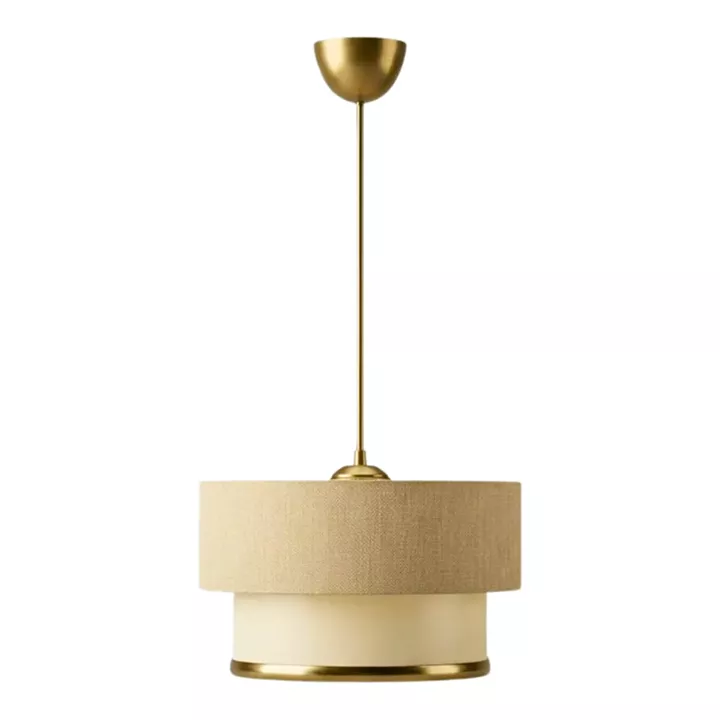 Ceiling light Lembar pakoworld LED E27 beige with gold D30x20cm