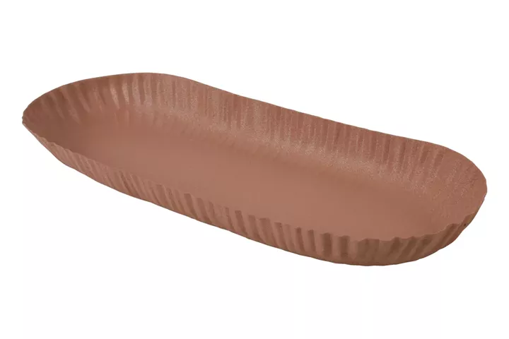 Beauty Home Πιατέλα μεταλλική terracotta 43×17,5x4cm