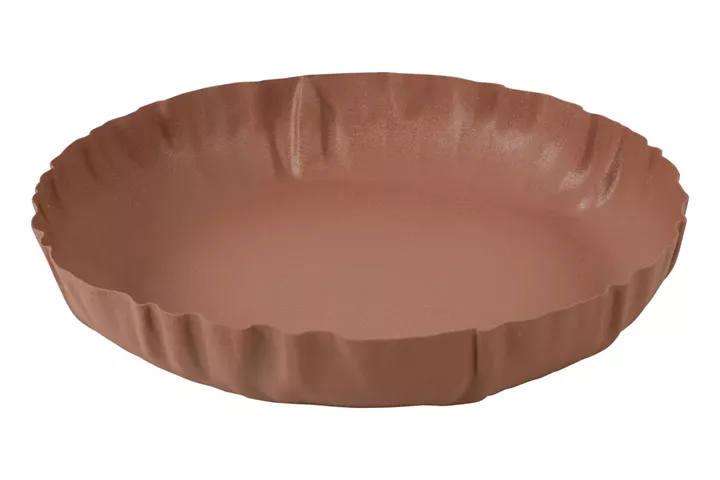 Beauty Home Πιατέλα μεταλλική terracotta 34cm
