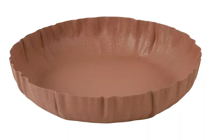 Beauty Home Πιατέλα μεταλλική terracotta 25cm