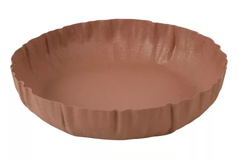 Beauty Home Πιατέλα μεταλλική terracotta 25cm