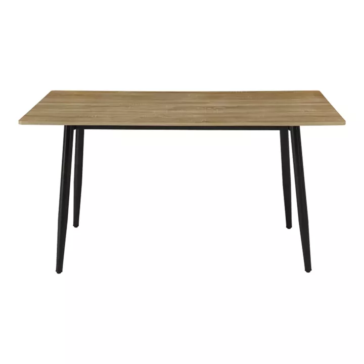 Τραπέζι Loza pakoworld sonoma MDF με μαύρο μεταλλικό πόδι 140x80x73εκ