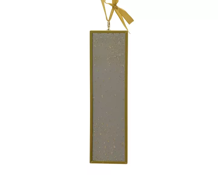 Beauty Home Διακοσμητικός Κρεμαστός Καθρέφτης με Glitter Χρυσός 6 x 0,5 x 48 cm