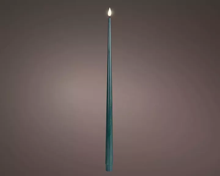 Beauty Home Κερί LED Δείπνου με Ρεαλιστική Φλόγα Πράσινο Σμαραγδί Σετ 2 Τεμαχίων Ø2,2 x 42,5 cm