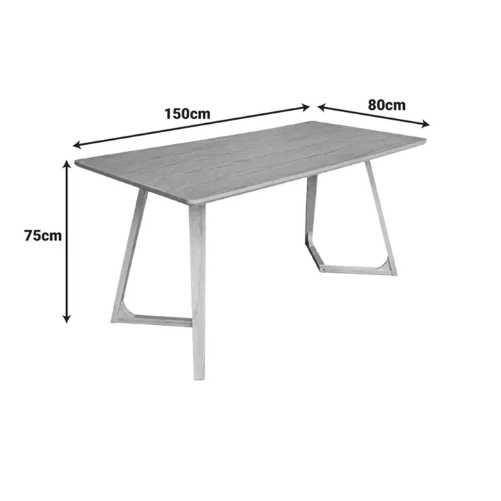 Τραπέζι Pendra pakoworld mdf επιφάνεια με πόδι ξύλο μασίφ σε sonoma απόχρωση 150x80x75εκ