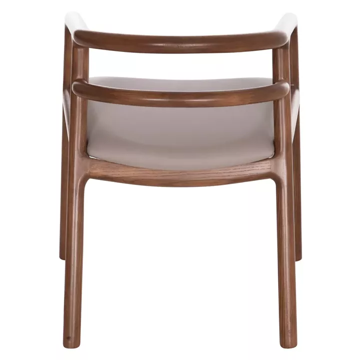 DINING CHAIR EFFY HM18393.03 ASHWOOD IN WALNUT COLOR--MOCHA PU SEAT 57x57x70Hcm
