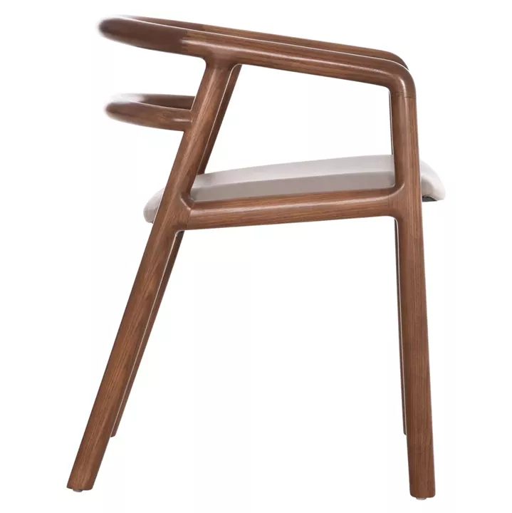 DINING CHAIR EFFY HM18393.03 ASHWOOD IN WALNUT COLOR--MOCHA PU SEAT 57x57x70Hcm