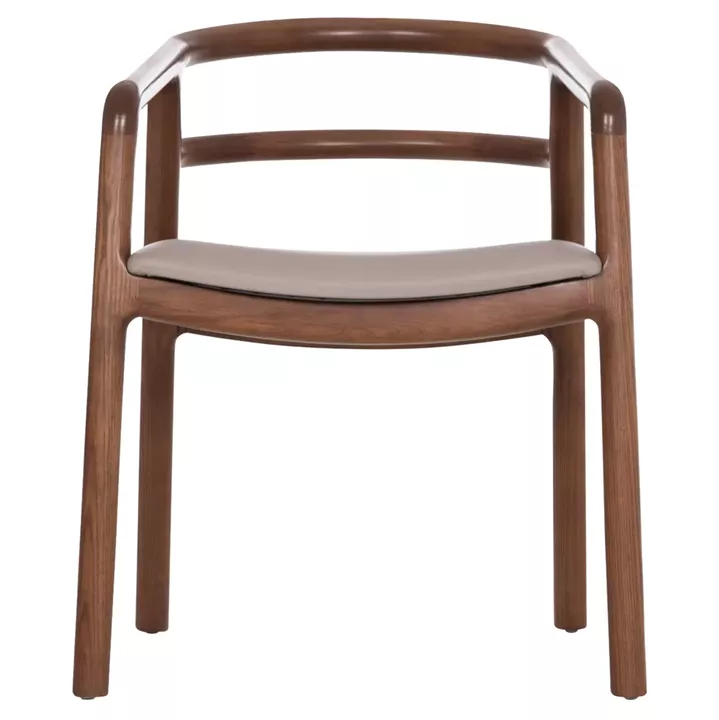 DINING CHAIR EFFY HM18393.03 ASHWOOD IN WALNUT COLOR--MOCHA PU SEAT 57x57x70Hcm