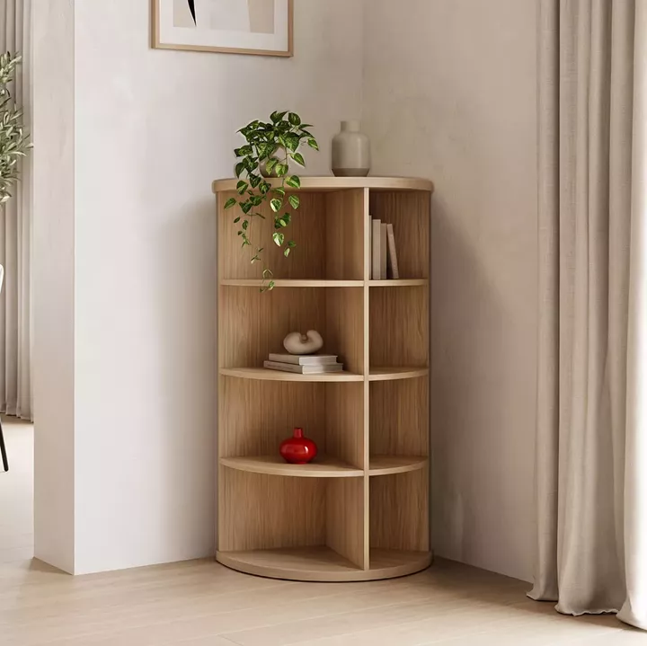 Corner shelf Benzal pakoworld sonoma MDF 80x30x120cm