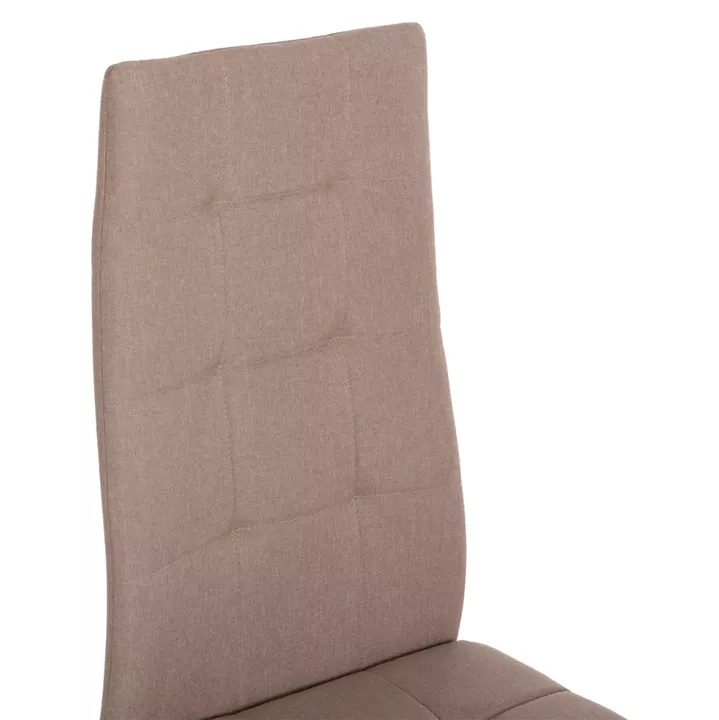 DINING CHAIR DOTER HM18405.14 BEIGE FABRIC--METAL LEGS WOOD LOOK 40x50x95Hcm