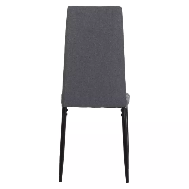DINING CHAIR DOTER HM18405.20 GREY FABRIC--METAL LEGS BLACK 40x50x95Hcm