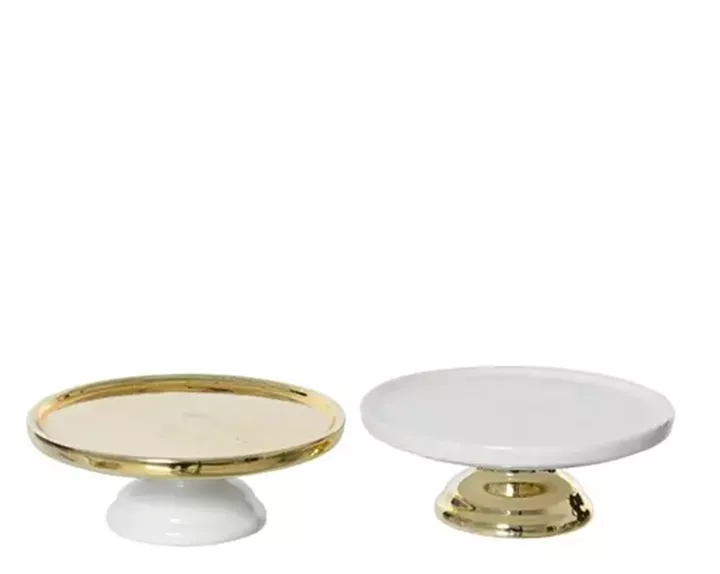 Beauty Home ΠΟΡΣΕΛΝΙΝΗ ΤΡΤΙΕΡ 10 x 4 cm ΧΡΥΣΟ – ΛΕΥΚΟ      