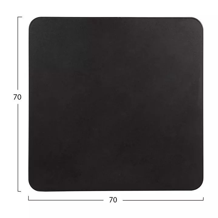 ΕΠΙΦΑΝΕΙΑ ΤΡΑΠΕΖΙΟΥ SINTERED STONE ΤΕΤΡΑΓΩΝΗ HM6654.01 ΠΛΑΙΣΙΟ ALU ΜΑΥΡΟ 70x70εκ.