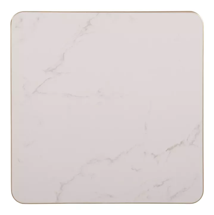ΕΠΙΦΑΝΕΙΑ ΤΡΑΠΕΖΙΟΥ SINTERED STONE ΤΕΤΡΑΓΩΝΗ HM6654.12 ΠΛΑΙΣΙΟ ALU ΧΡΥΣΟ 70x70εκ.