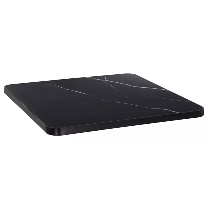 ΕΠΙΦΑΝΕΙΑ ΤΡΑΠΕΖΙΟΥ SINTERED STONE ΤΕΤΡΑΓΩΝΗ HM6654.03 ΠΛΑΙΣΙΟ ALU ΜΑΥΡΟ 70x70εκ.