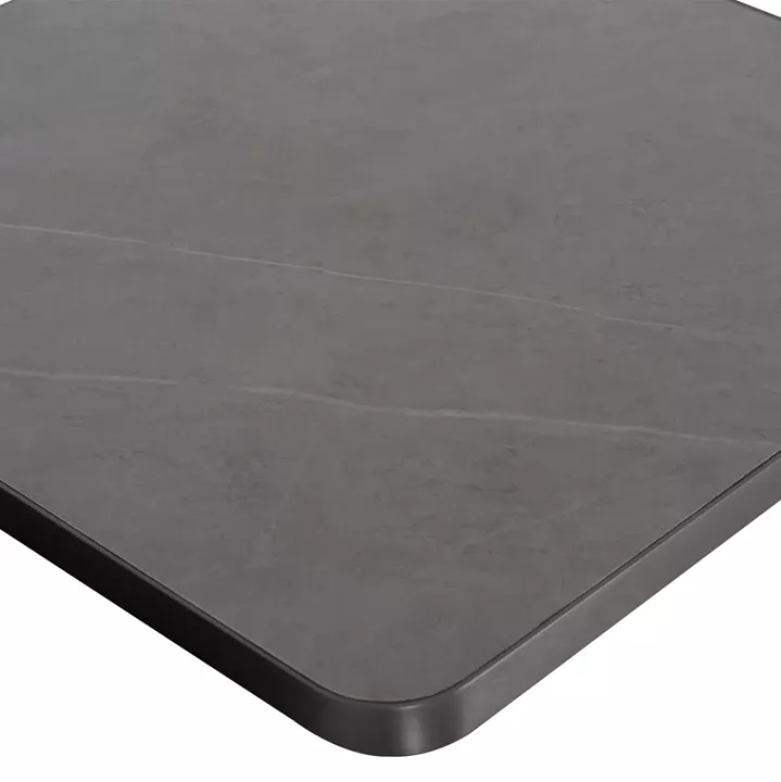 SINTERED STONE SQUARE TABLETOP HM6654.05 WITH GREY ALU 